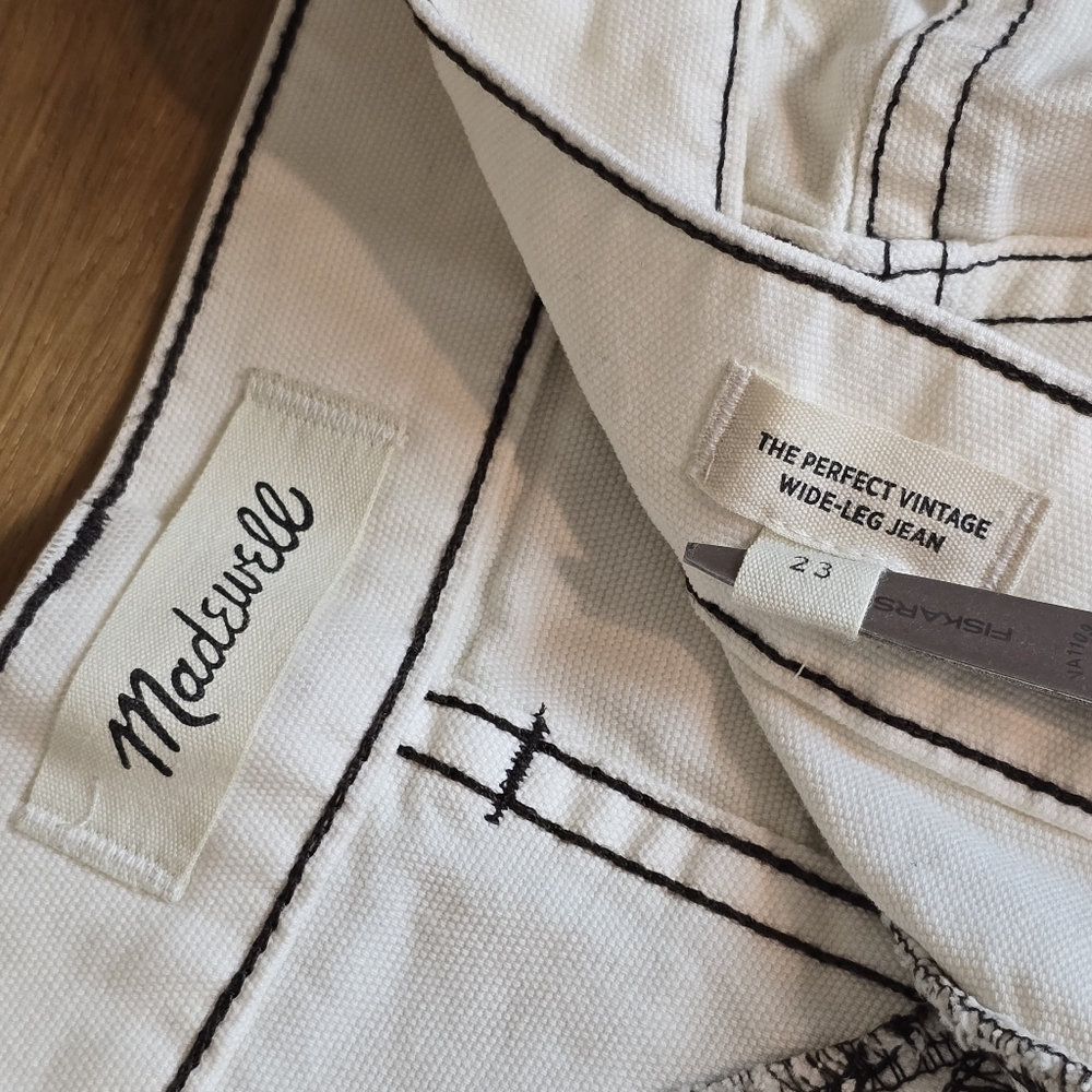 Madewell 23 Perfect Vintage Wide-Leg Jean Utility Pant In Garment-Dyed Canvas 23 - Picture 6 of 16